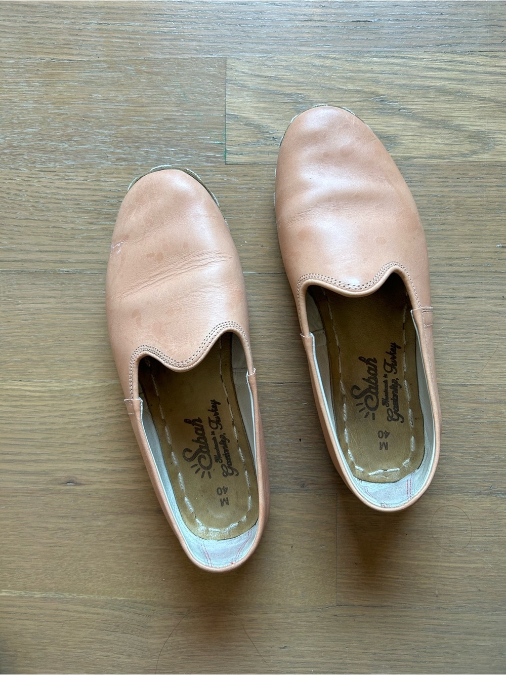 Sabah Light Brown Leather Slip-On Loafers